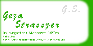 geza strasszer business card